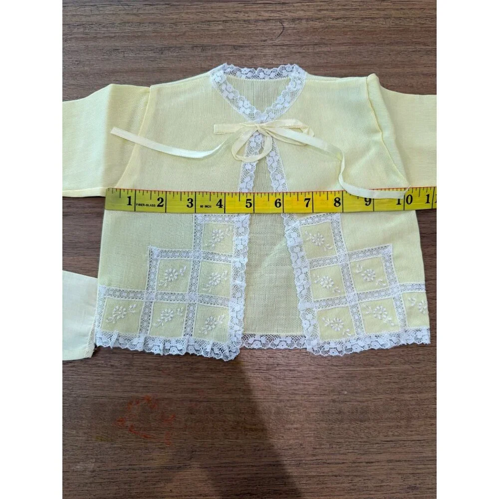 Vintage 70's Handmade Baby Christening Jacket/top w/ blanket.